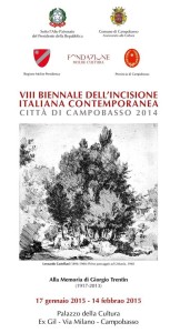 Il manifesto dell'8^ Biennale dell'Incisione Italiana Contemporanea 'Città di Campobasso'